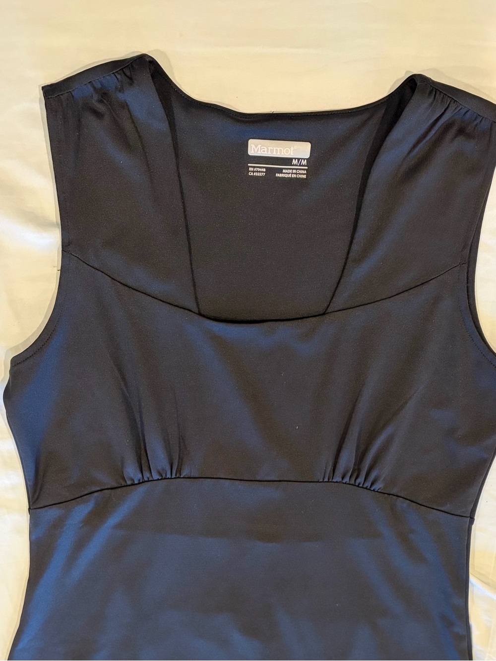 Marmot Black Sleeveles empire waist Tank Dress